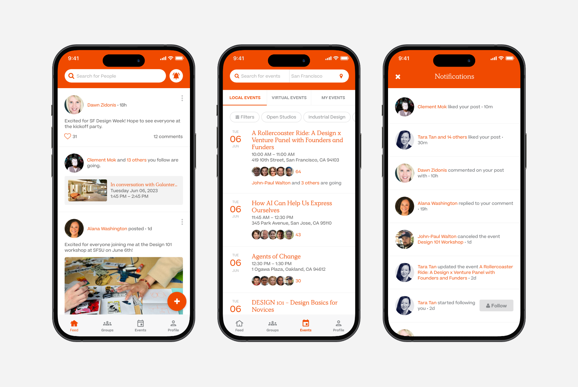 Stay Connected: Design Bay Area Community App